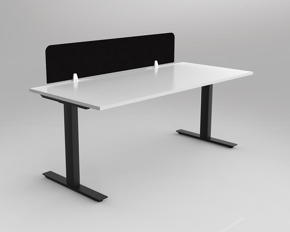 Agile Fixed Height Desk with Acoustic Screen